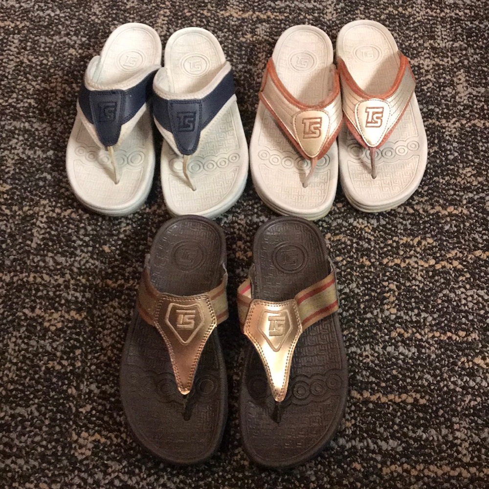 3 Pair Thera Shoes Sandals - Size 5